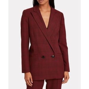 Ganni Red Plaid Blazer (suiting) in Samba